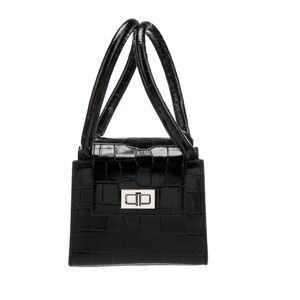 By Far Embossed Leather Handle Bag